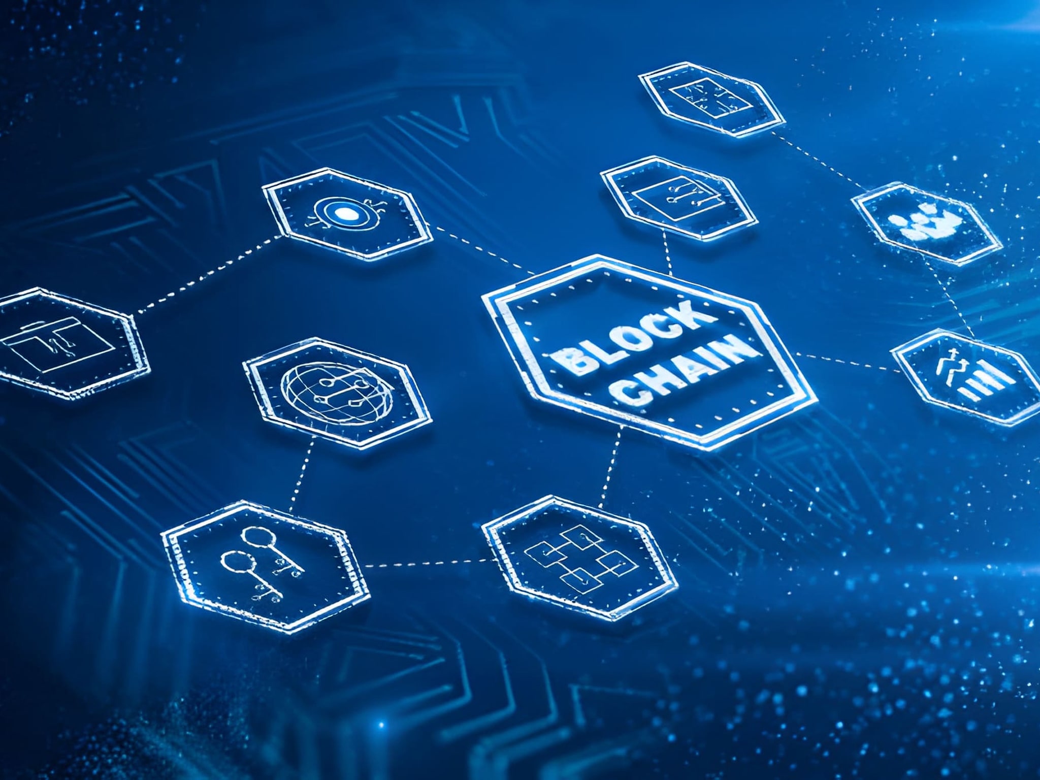 Blockchain vault imagery